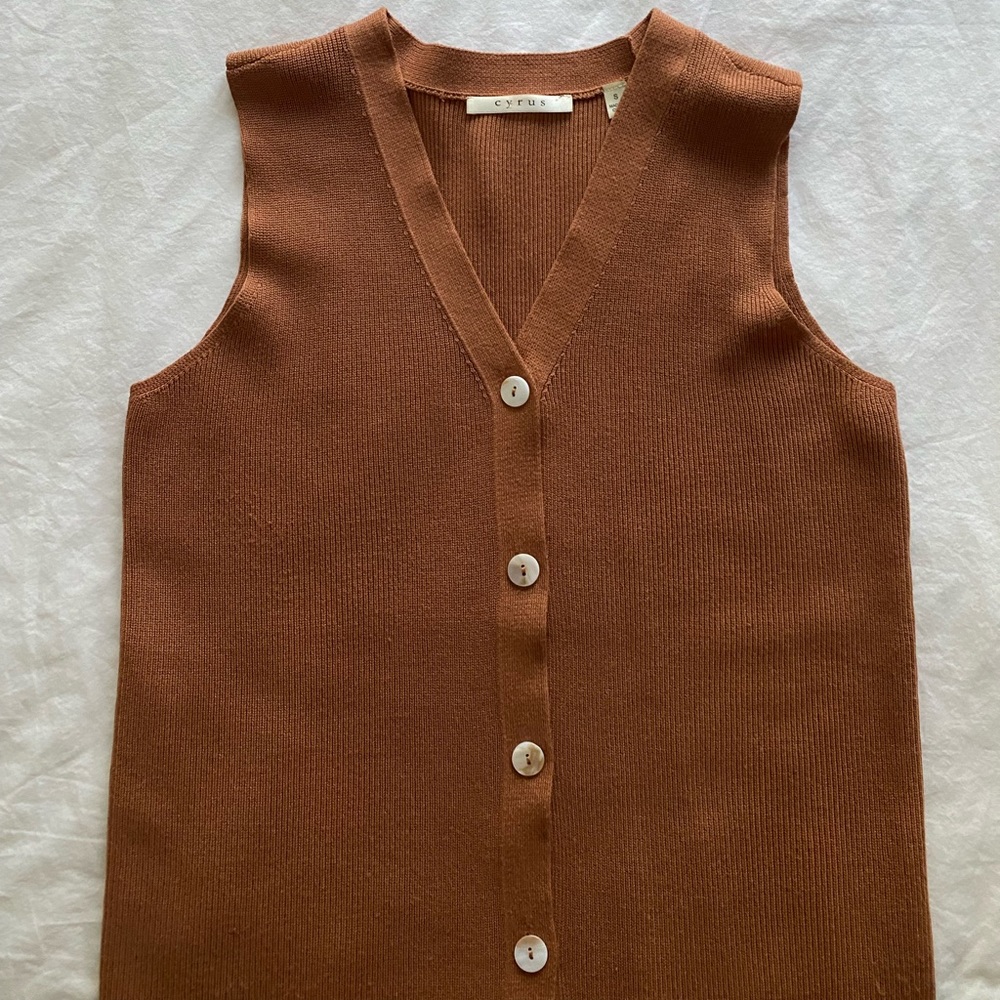 Button down orange dress